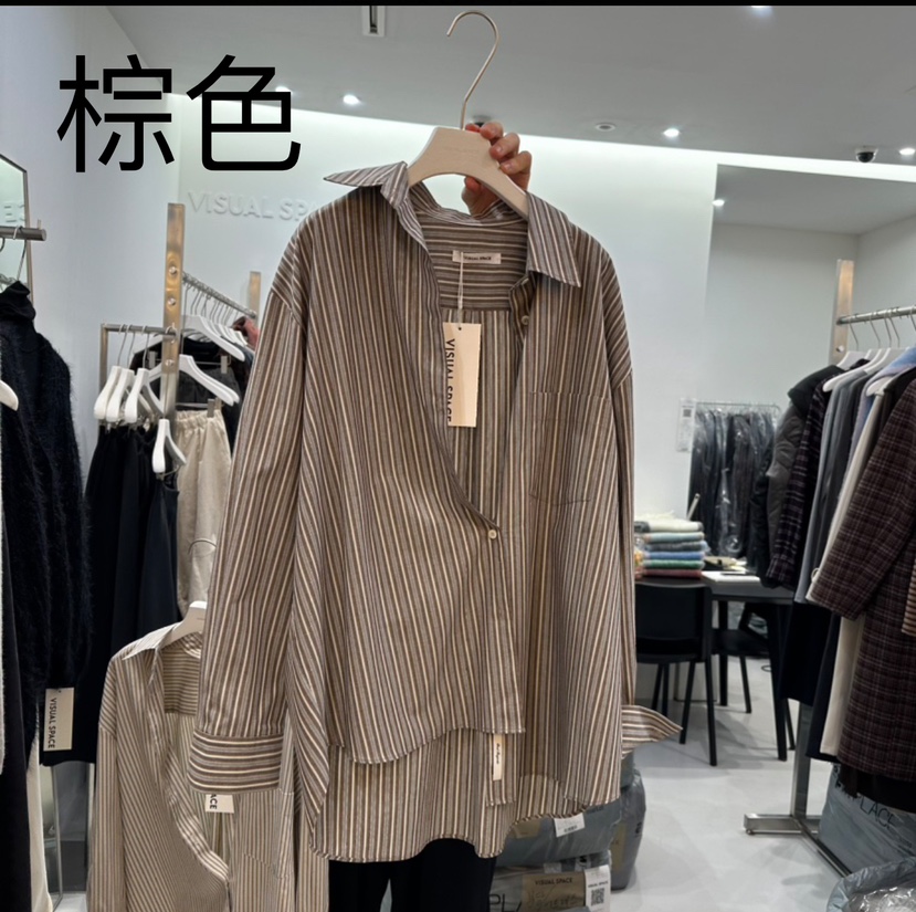 VISUAL SPACE韓國直郵東大門實拍女裝新品時尚職業襯衫蕾絲衫VISUAL SPACE襯衫/蕾絲衫圖色2