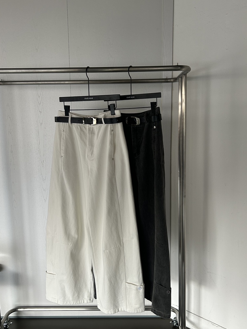 NAME VALUE直郵韓國代購女裝新品推薦時尚真品休閑褲含腰帶OVER NEAP休閑褲