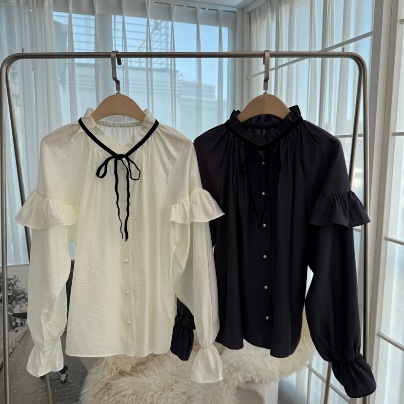 VICTORIA QUEEN直郵韓國代購女裝新品推薦24秋冬襯衫蕾絲衫VICTORIA QUEEN襯衫/蕾絲衫