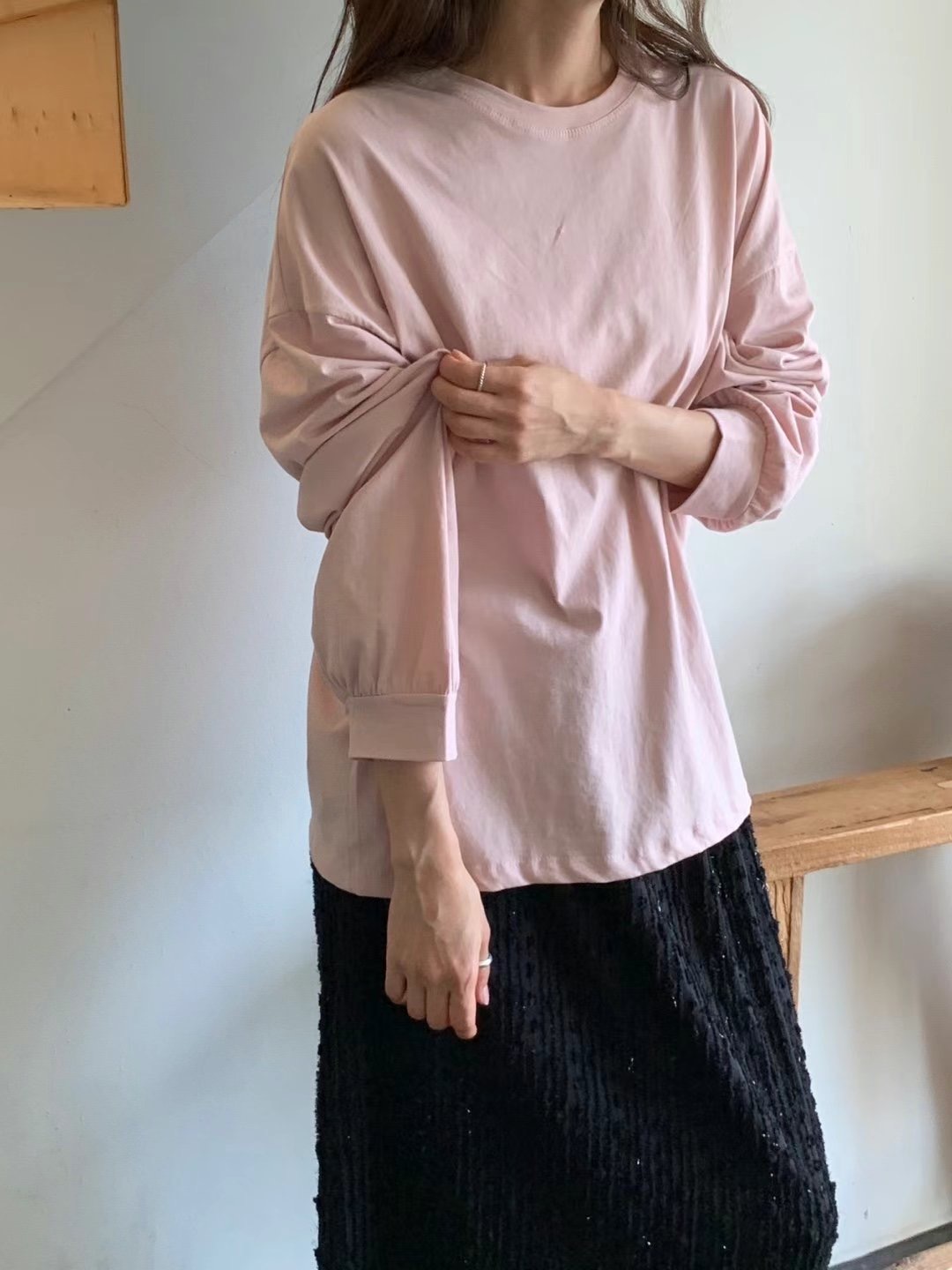 T.BLOSSOM韓國直郵東大門實拍女裝新款人氣時尚推薦長袖T恤T.BLOSSOM長袖T恤圖色4