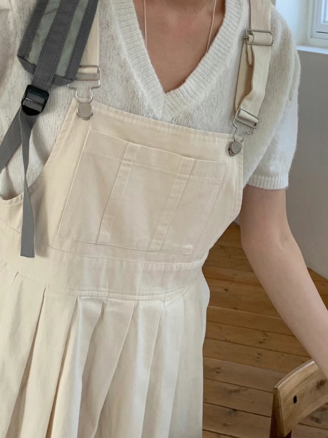 T.BLOSSOM韓國直郵東大門代購女裝新款休閑推薦連衣裙褶皺T.BLOSSOM連衣裙