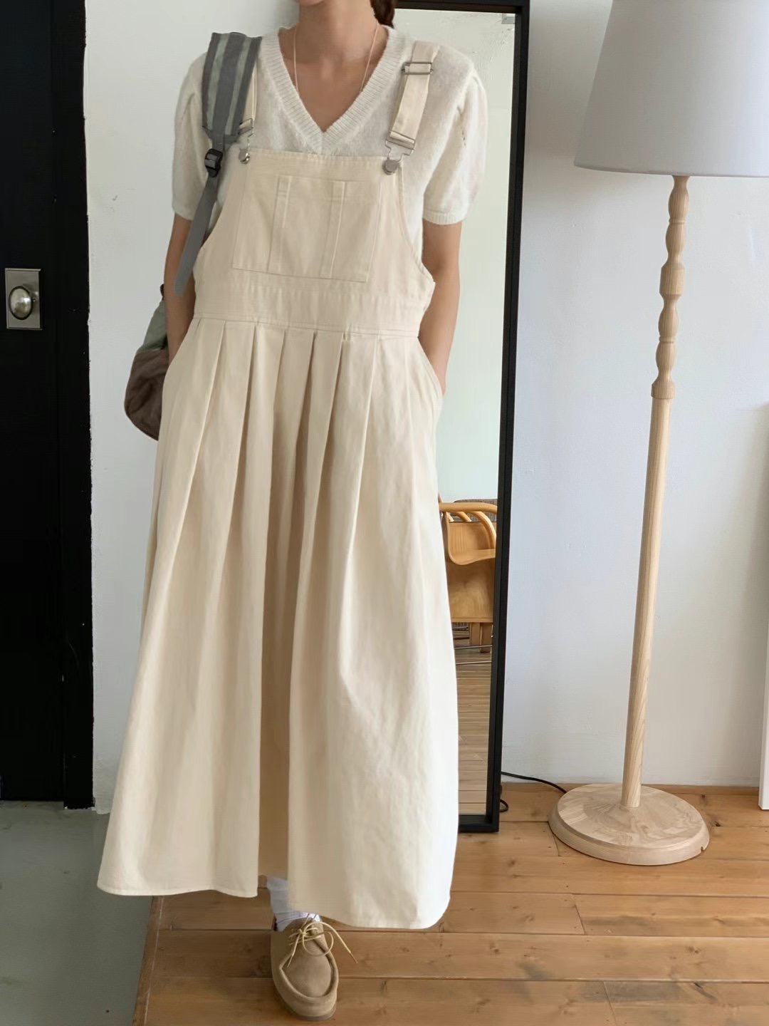 T.BLOSSOM韓國直郵東大門代購女裝新款休閑推薦連衣裙褶皺T.BLOSSOM連衣裙圖色2