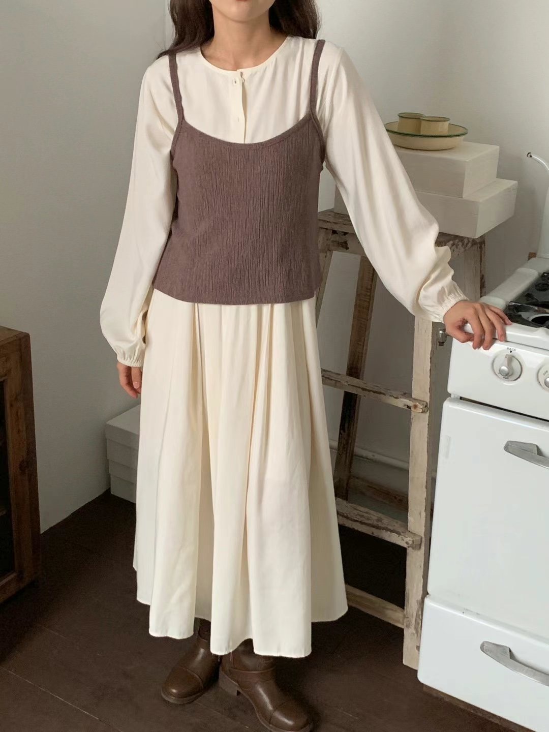 T.BLOSSOM直郵韓國代購女裝新款真品24秋冬吊帶背心不含內搭T.BLOSSOM吊帶/背心