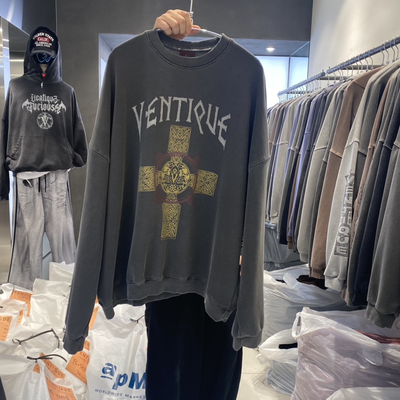 VENTIQUE韓國直郵女裝新款人氣休閑24秋冬推薦真品時尚衛衣VENTIQUE-男裝衛衣圖色2