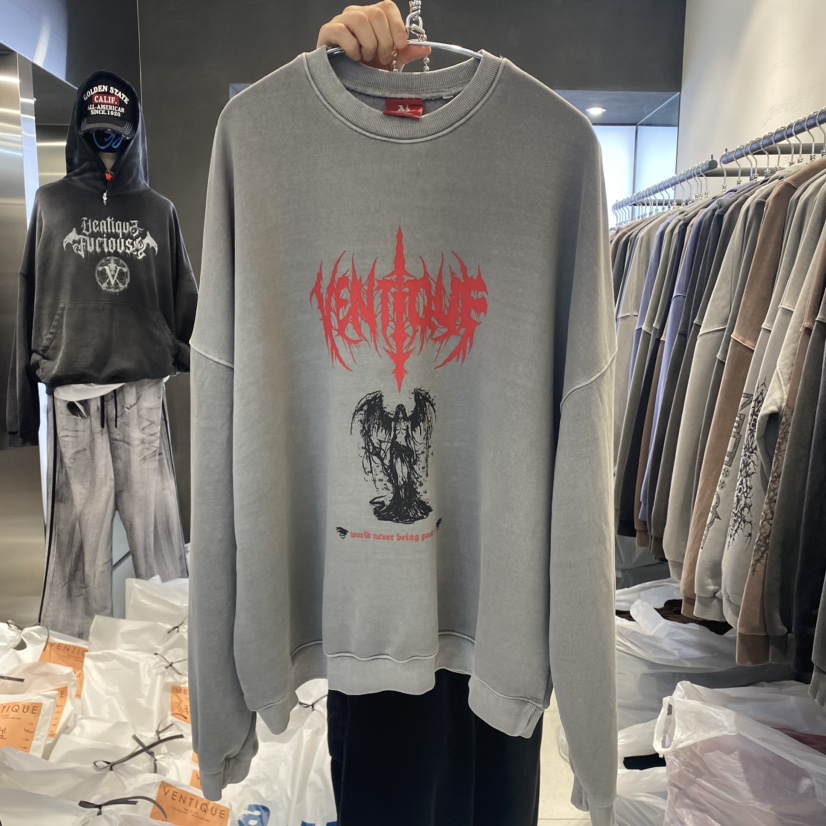 VENTIQUE韓國直郵女裝新款熱賣人氣24秋冬真品休閑職業衛衣VENTIQUE-男裝衛衣