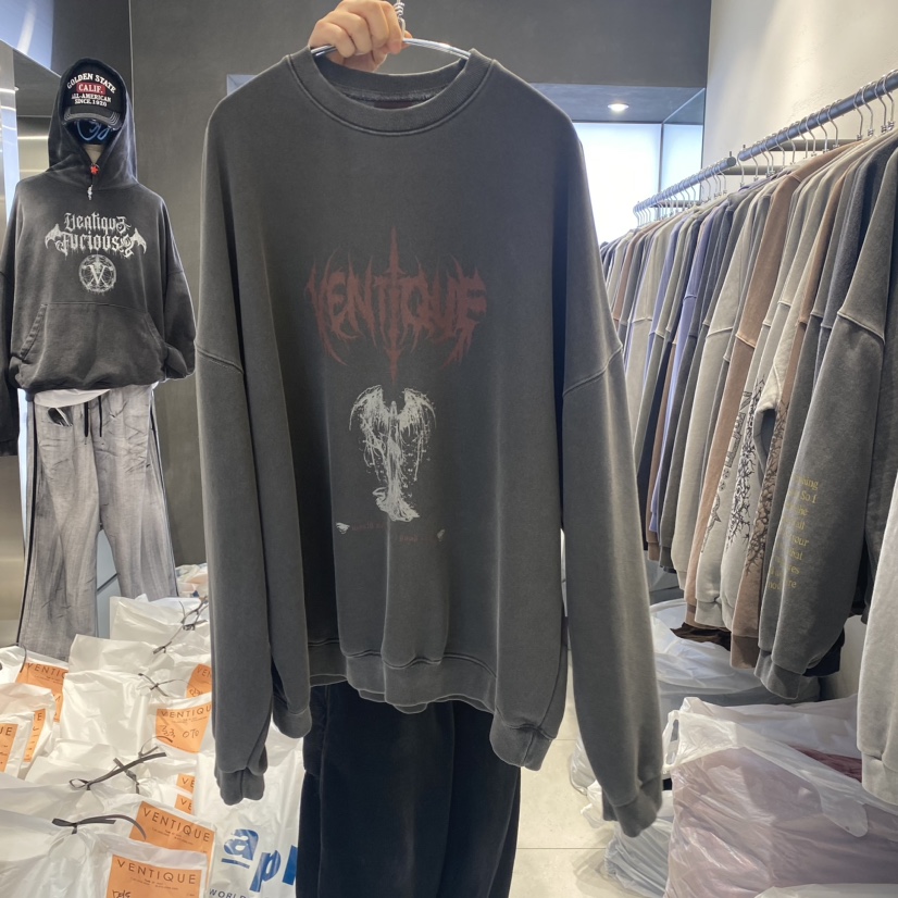 VENTIQUE韓國直郵女裝新款熱賣人氣24秋冬真品休閑職業衛衣VENTIQUE-男裝衛衣圖色2