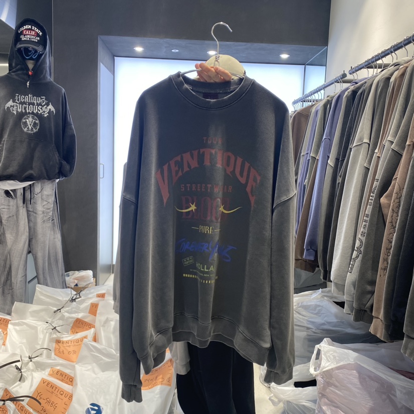 VENTIQUE韓國直郵東大門代購女裝新款休閑熱賣職業真品衛衣VENTIQUE-男裝衛衣圖色2
