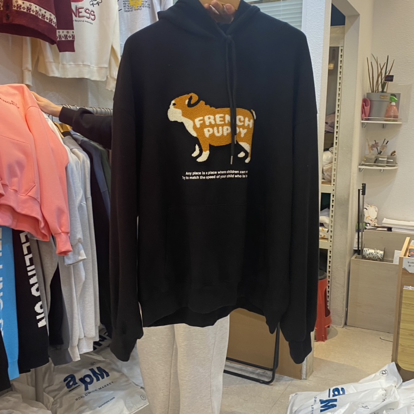 BARON-A韓國直郵東大門實拍女裝新品真品人氣衛衣刺繡連帽BARON-A衛衣