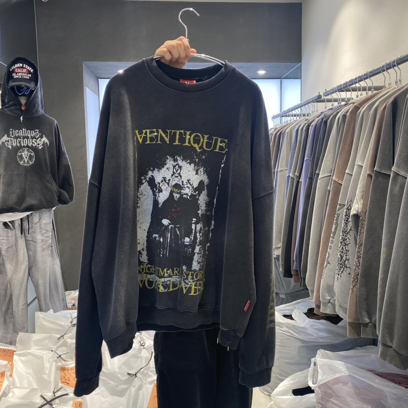 VENTIQUE韓國直郵女裝新品熱賣休閑24秋冬推薦時尚人氣衛衣VENTIQUE-男裝衛衣圖色2