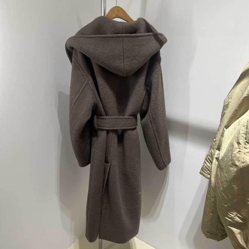 ART IS OVER直郵韓國代購女裝新款休閑中長款大衣含腰帶馬海毛LOOKK中長款大衣