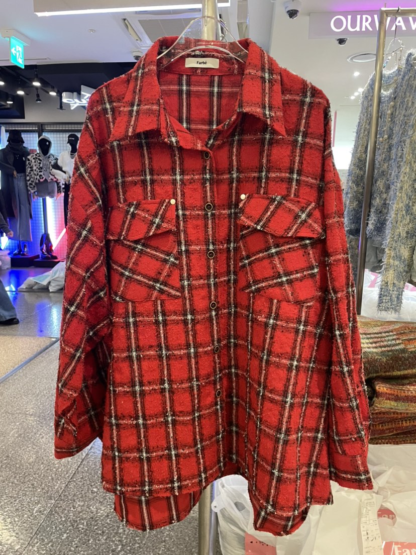 FARBE韓國直郵女裝新款熱賣人氣24秋冬時尚休閑襯衫蕾絲衫PLATFORM襯衫/蕾絲衫圖色1