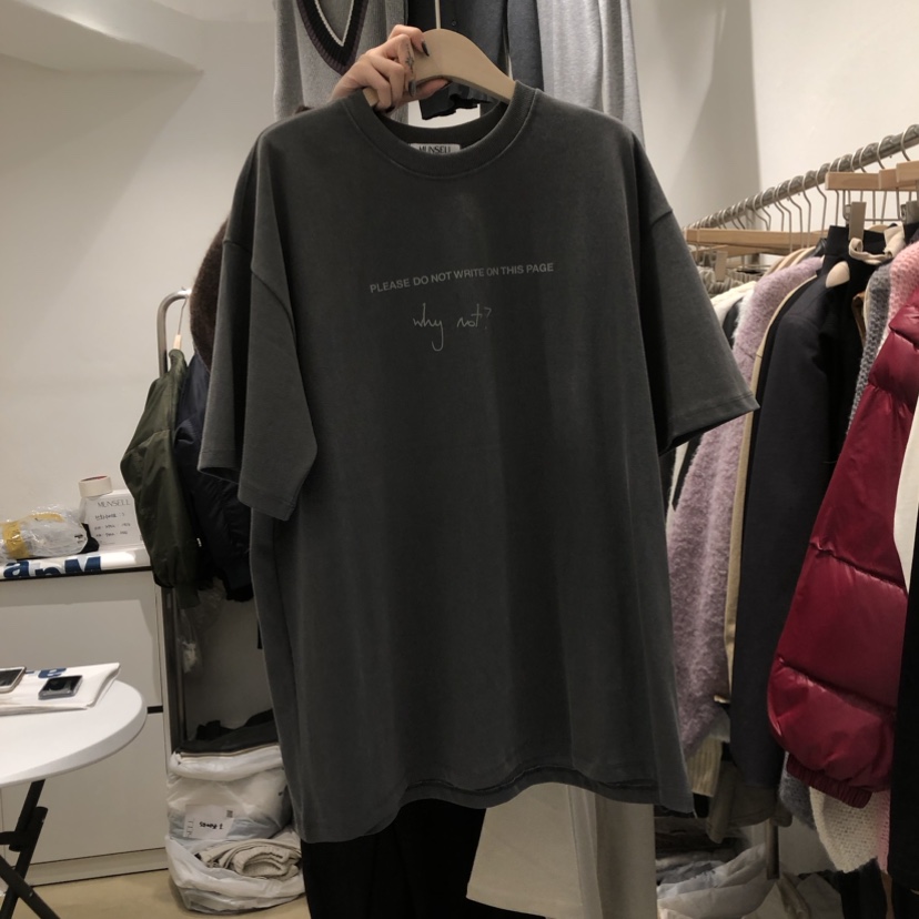 MUNSELL韓國直郵東大門實拍女裝新品職業真品24秋冬休閑T恤MUNSELLT恤