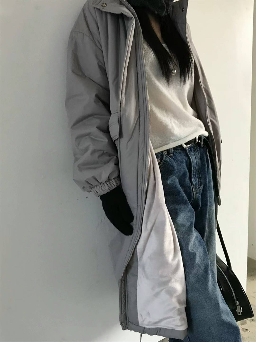 PADO韓國直郵東大門代購女裝新款休閑24秋冬推薦長款棉服PADO長款棉服