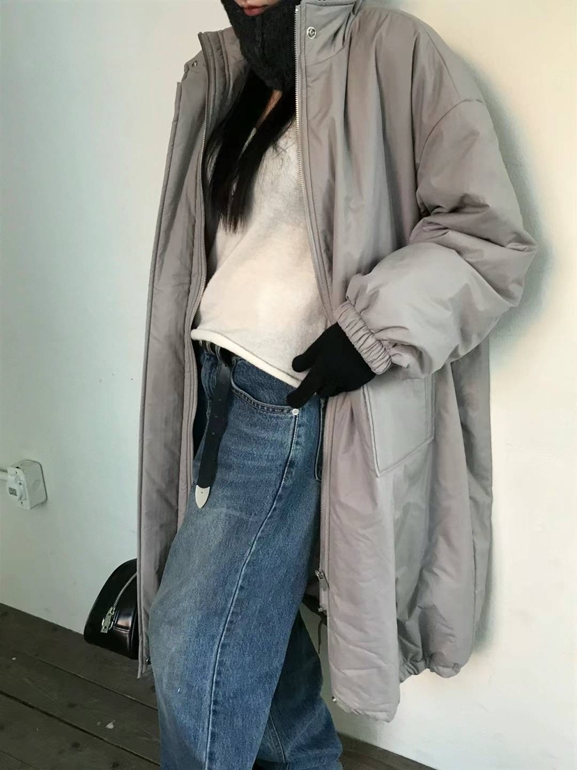 PADO韓國直郵東大門代購女裝新款休閑24秋冬推薦長款棉服PADO長款棉服