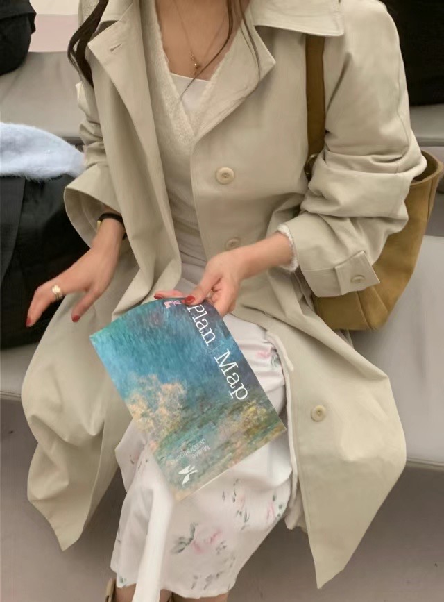 OMELET韓國直郵女裝新品人氣24秋冬熱賣職業推薦長款風衣OHNLE長款風衣