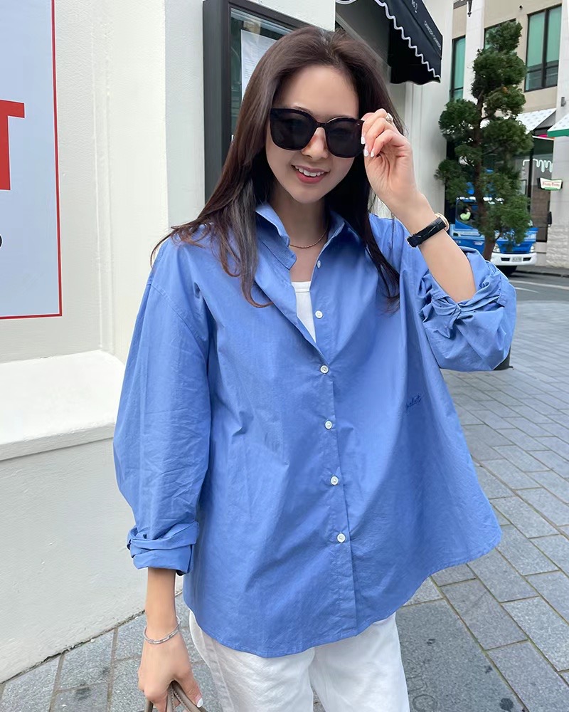 OMELET直郵韓國代購女裝新品人氣職業24秋冬真品襯衫蕾絲衫OHNLE襯衫/蕾絲衫
