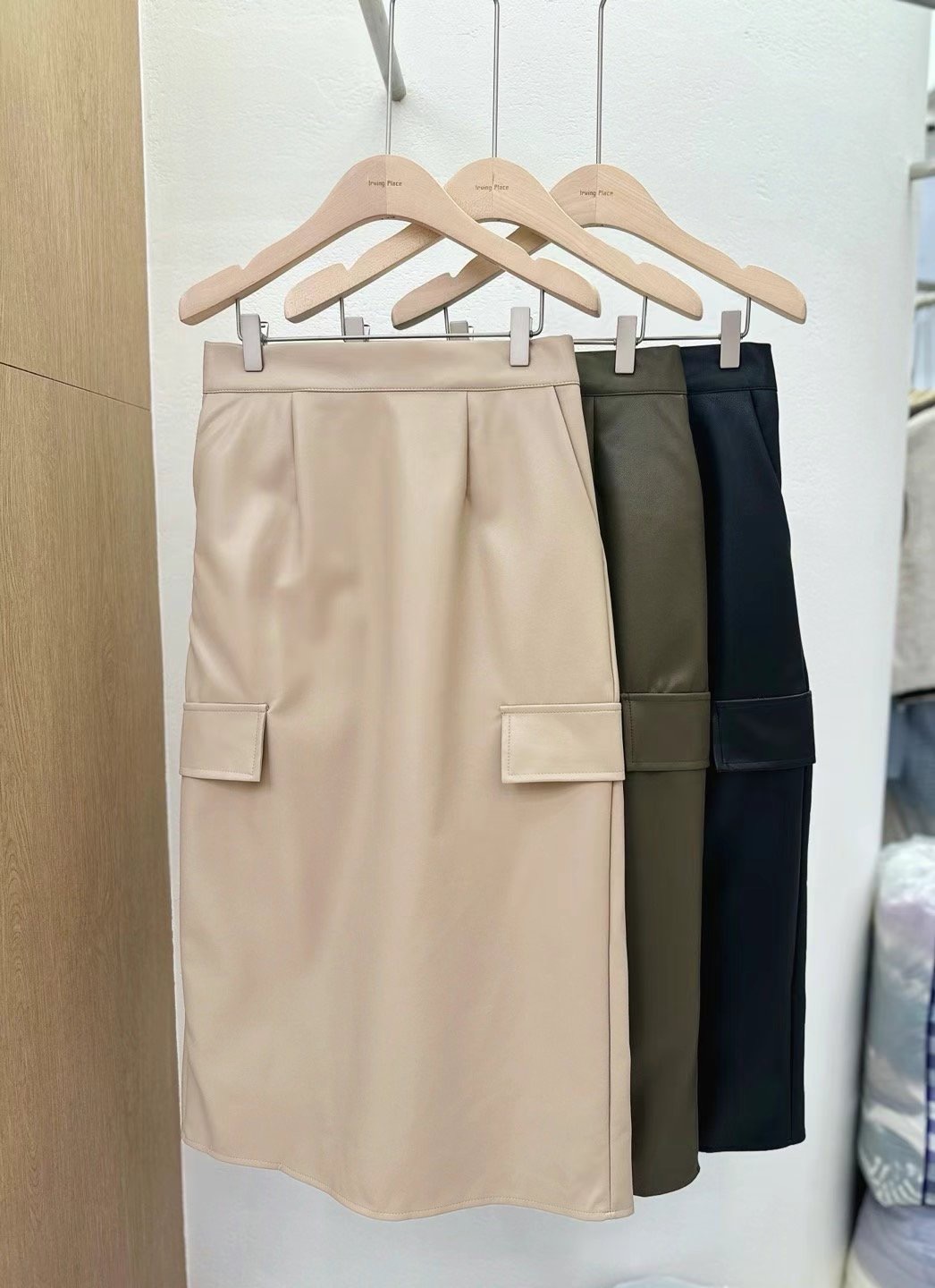 JANEMORIS東大門直郵女士新品職業真品休閑人氣推薦長裙皮革JANEMORIS長裙