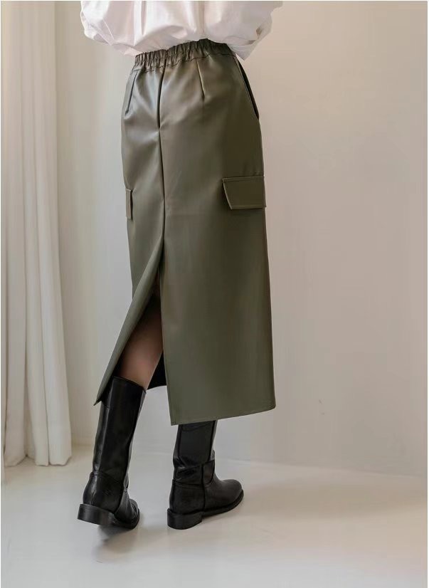 JANEMORIS東大門直郵女士新品職業真品休閑人氣推薦長裙皮革JANEMORIS長裙