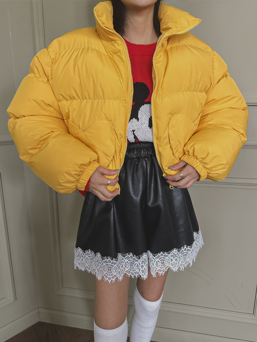 Our Wave/Our Room韓國直郵女士新款職業短款棉服口袋填充Our Wave/Our Room短款棉服