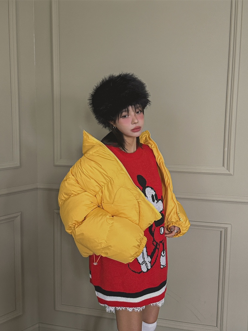 Our Wave/Our Room韓國直郵女士新款職業短款棉服口袋填充Our Wave/Our Room短款棉服