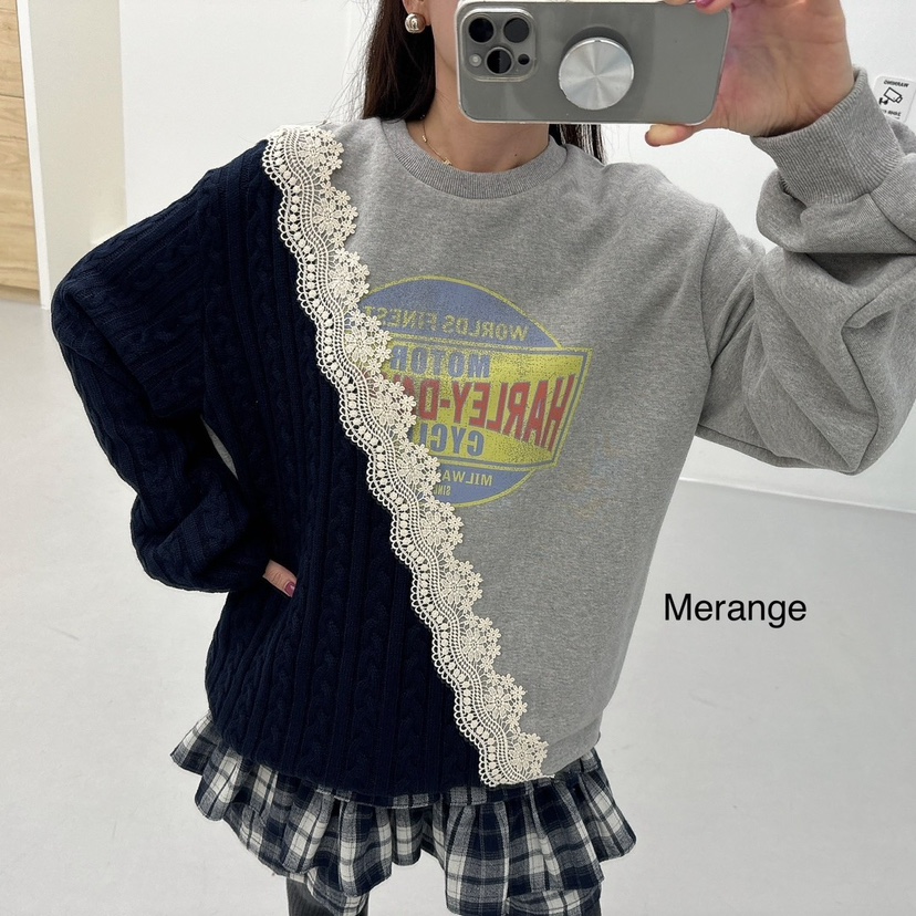LOVABLE韓國直郵東大門實拍女裝新款職業24秋冬熱賣真品衛衣LOVABLE衛衣