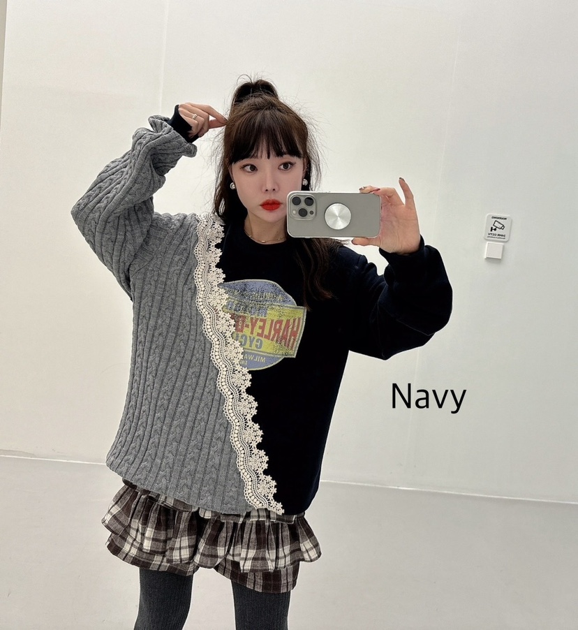 LOVABLE韓國直郵東大門實拍女裝新款職業24秋冬熱賣真品衛衣LOVABLE衛衣