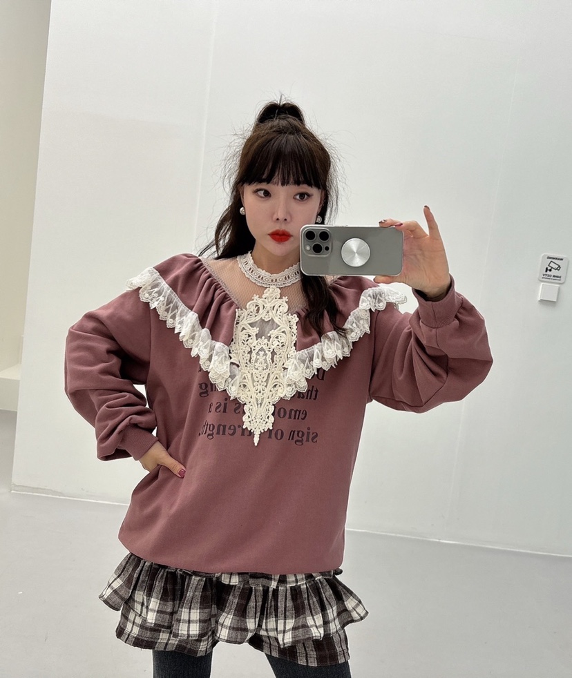 LOVABLE韓國直郵東大門實拍女裝新品推薦人氣真品熱賣24秋冬衛衣LOVABLE衛衣