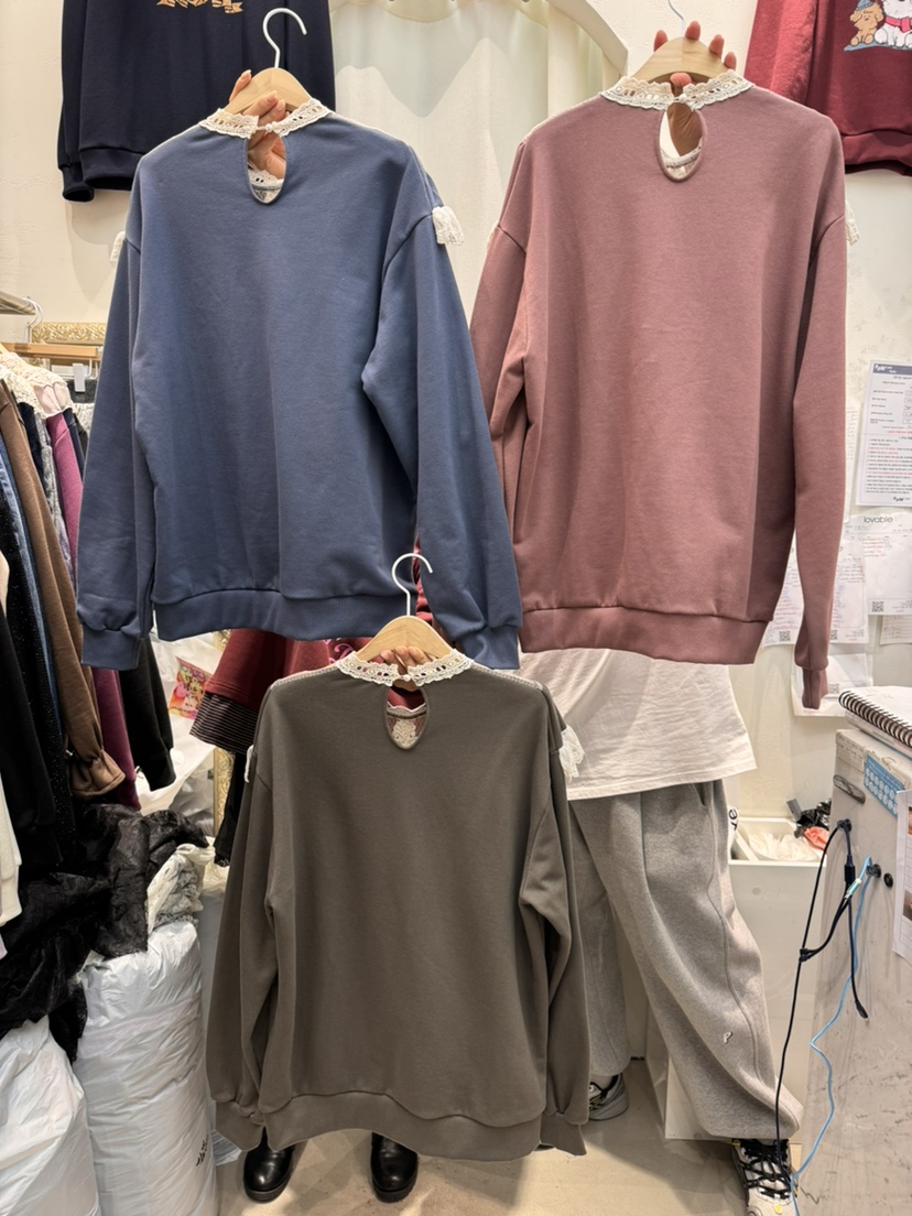 LOVABLE韓國直郵東大門實拍女裝新品推薦人氣真品熱賣24秋冬衛衣LOVABLE衛衣