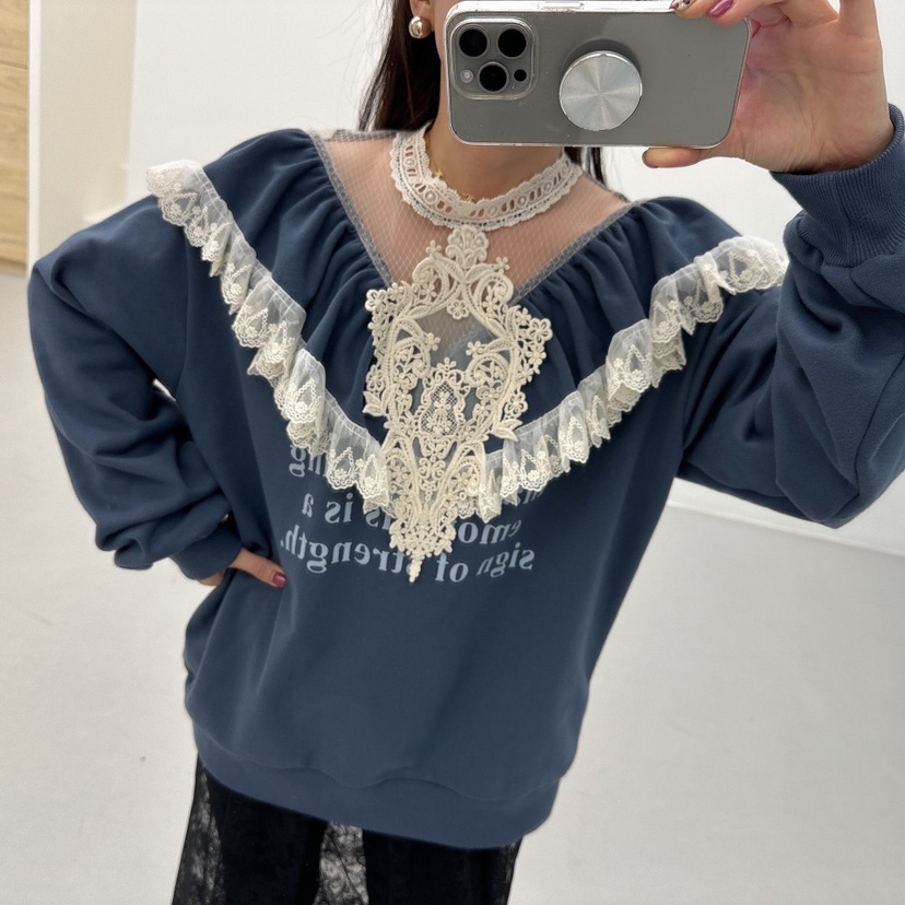 LOVABLE韓國直郵東大門實拍女裝新品推薦人氣真品熱賣24秋冬衛衣LOVABLE衛衣