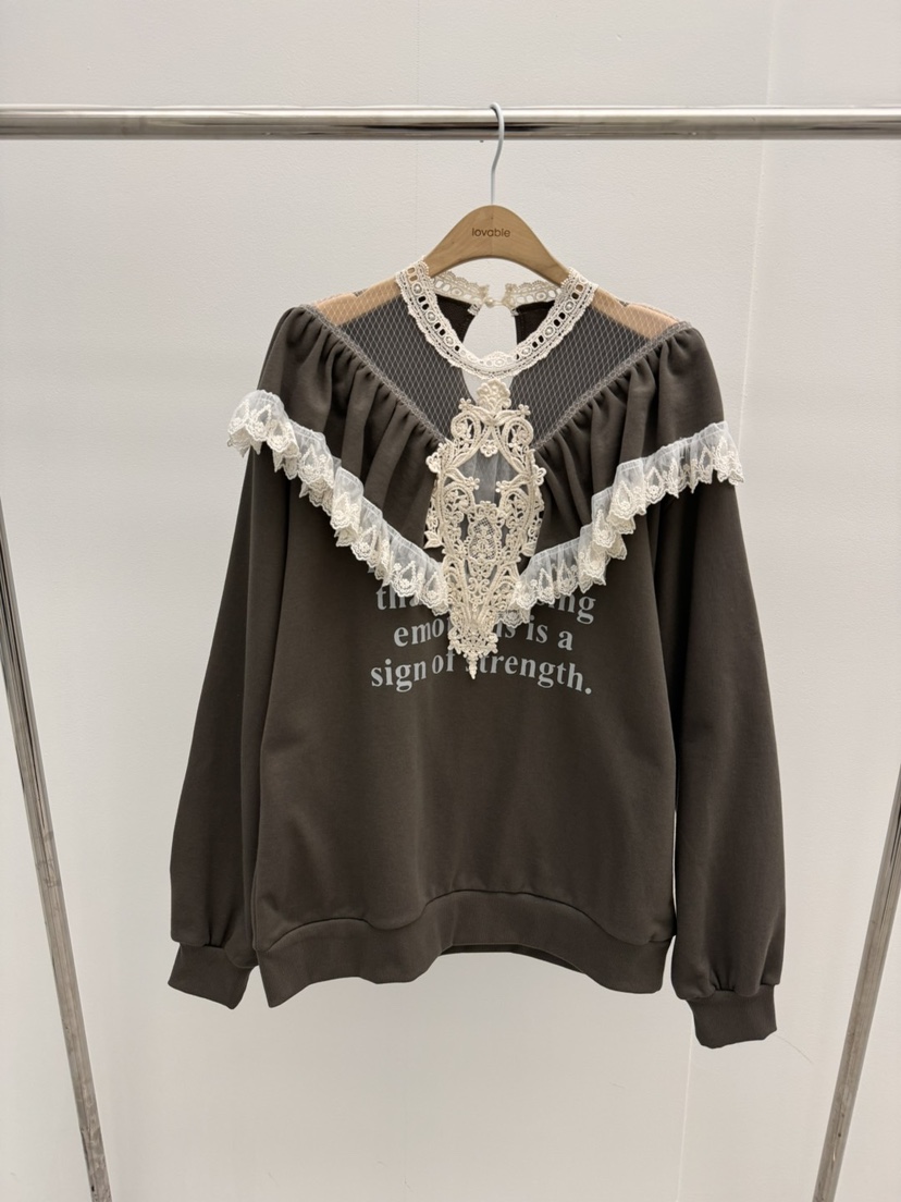 LOVABLE韓國直郵東大門實拍女裝新品推薦人氣真品熱賣24秋冬衛衣LOVABLE衛衣圖色3