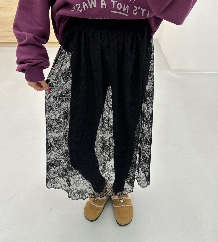 LOVABLE韓國直郵東大門實拍女裝新款人氣休閑裙褲緊身褲拉絲LOVABLE裙褲