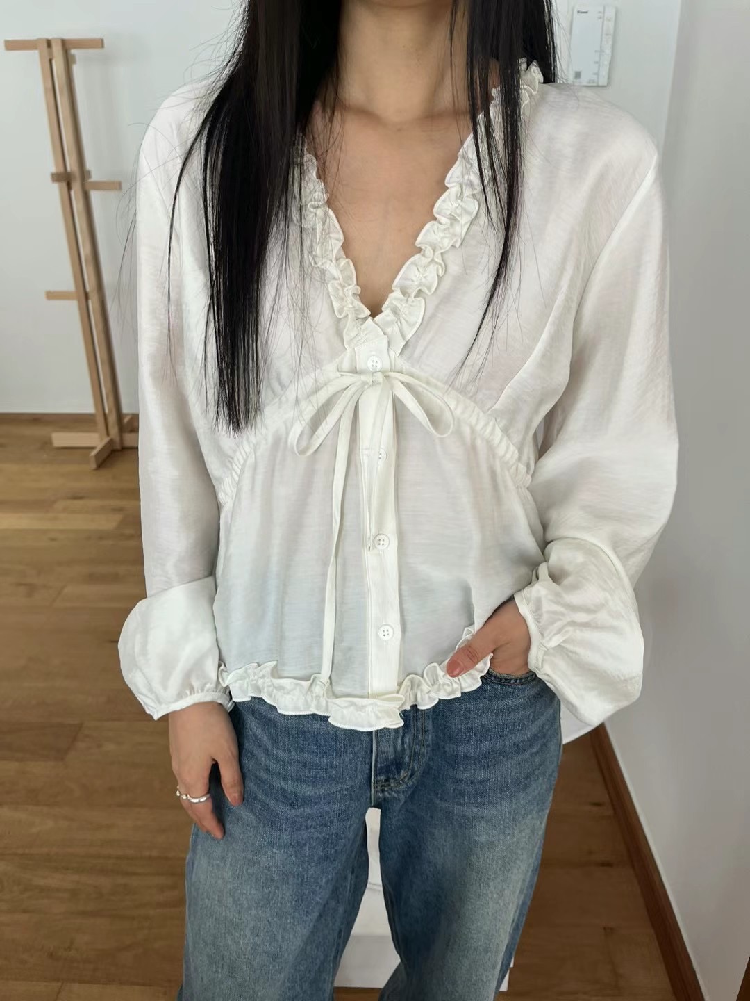 PAZ韓國直郵女裝新品推薦熱賣時尚真品職業休閑人氣襯衫蕾絲衫PAZ襯衫/蕾絲衫