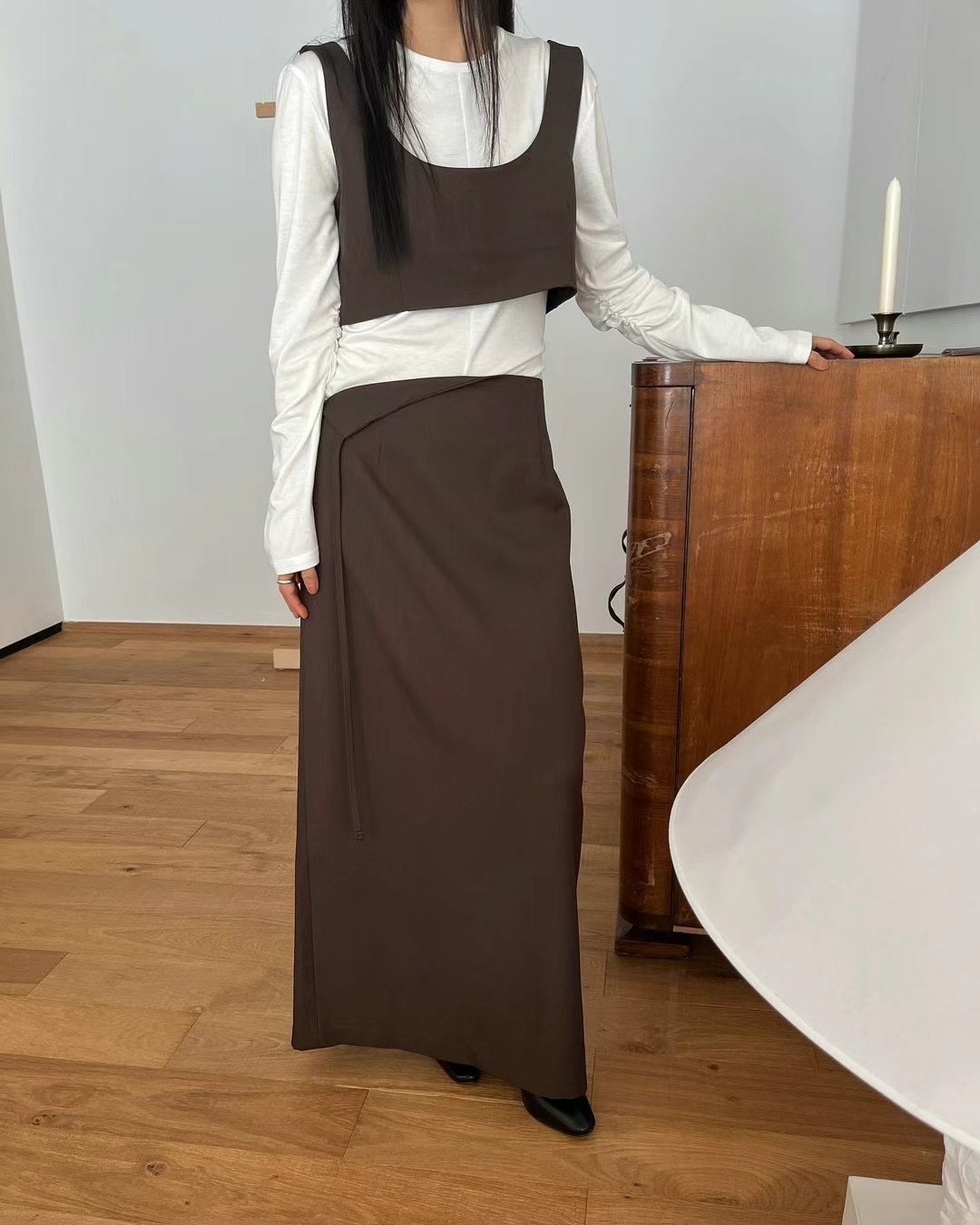 PAZ直郵韓國代購女裝新品人氣時尚推薦24秋冬真品吊帶背心PAZ吊帶/背心