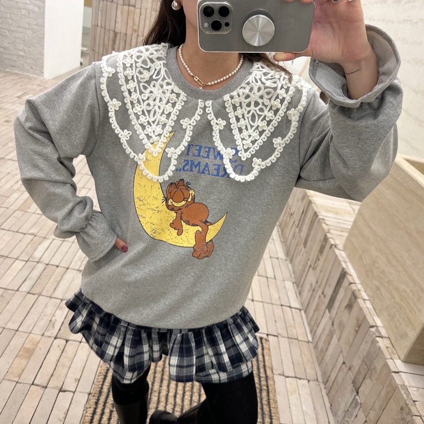 LOVABLE韓國直郵女裝新款職業熱賣24秋冬推薦真品休閑衛衣LOVABLE衛衣
