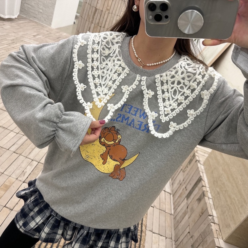 LOVABLE韓國直郵女裝新款職業熱賣24秋冬推薦真品休閑衛衣LOVABLE衛衣