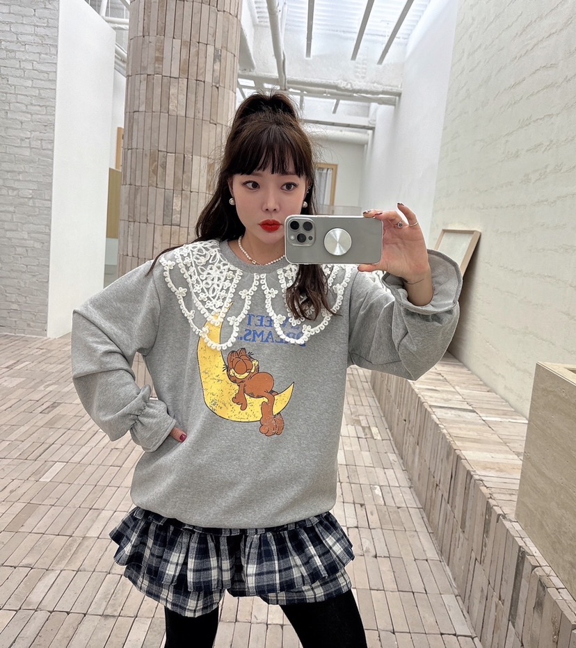 LOVABLE韓國直郵女裝新款職業熱賣24秋冬推薦真品休閑衛衣LOVABLE衛衣