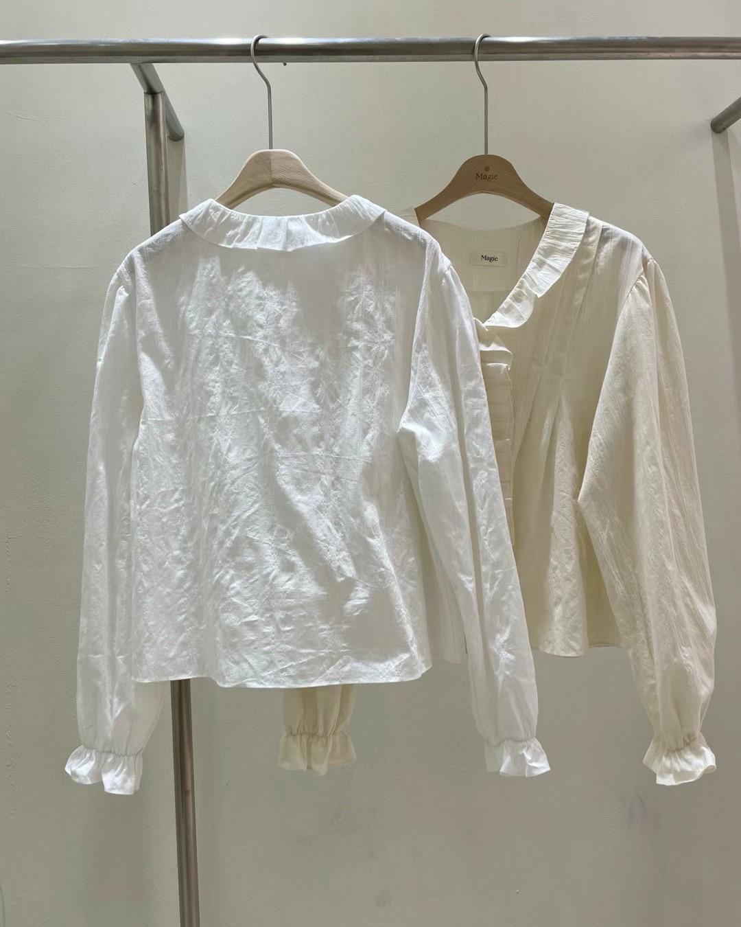 Magie韓國直郵東大門實拍女裝新品職業熱賣人氣休閑襯衫蕾絲衫Magie襯衫/蕾絲衫