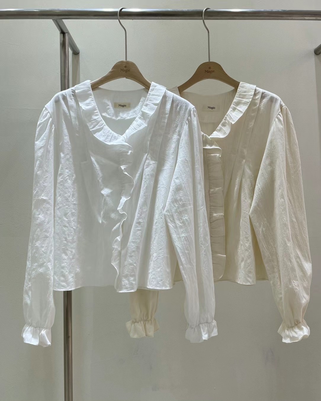 Magie韓國直郵東大門實拍女裝新品職業熱賣人氣休閑襯衫蕾絲衫Magie襯衫/蕾絲衫