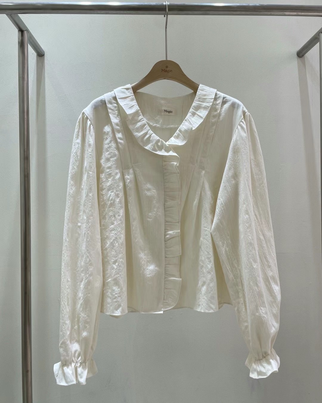 Magie韓國直郵東大門實拍女裝新品職業熱賣人氣休閑襯衫蕾絲衫Magie襯衫/蕾絲衫圖色2