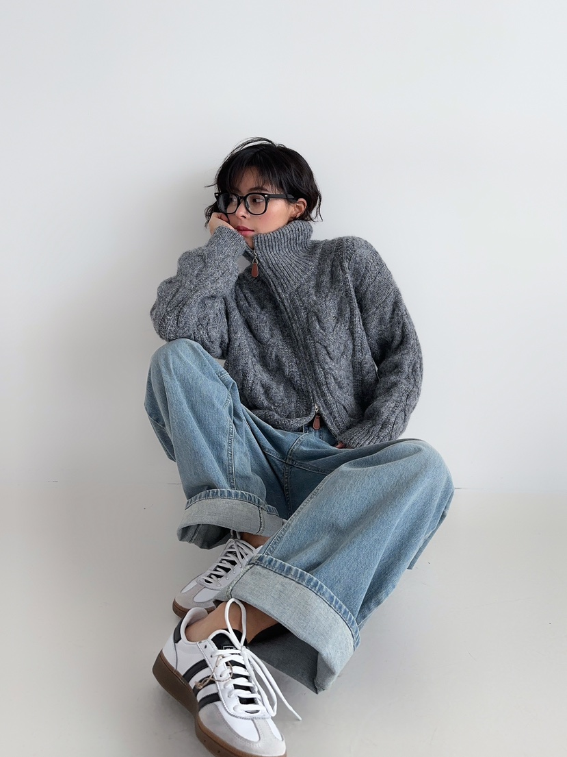RIDGE-P韓國直郵東大門實拍女裝新品休閑人氣推薦時尚毛衣RIDGE-P毛衣