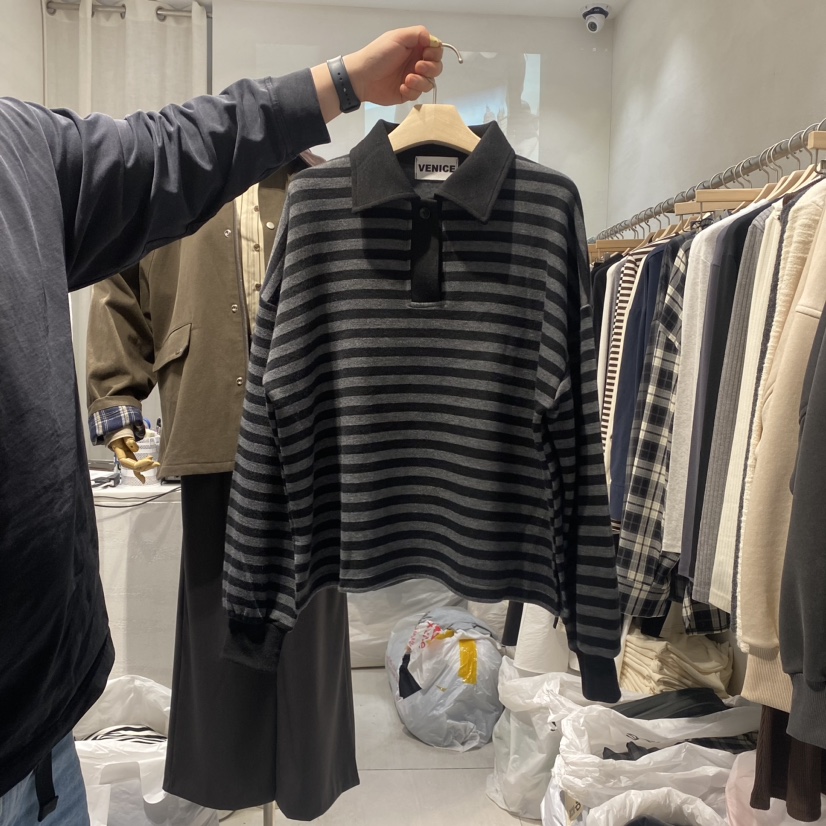 VENICE韓國直郵東大門代購女裝新品人氣職業真品熱賣長袖T恤VENICE長袖T恤圖色3