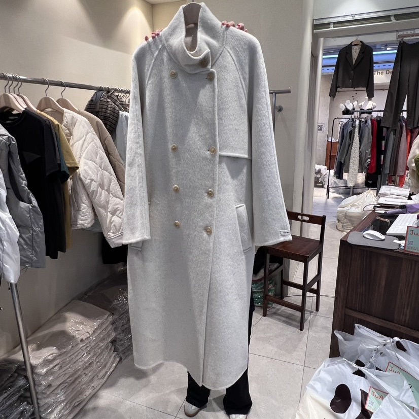 JuA韓國直郵東大門實拍女裝新品推薦熱賣休閑真品中長款大衣JUA中長款大衣