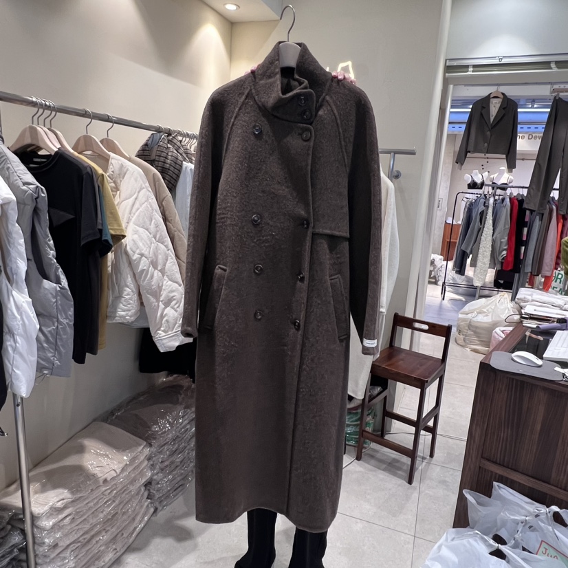 JuA韓國直郵東大門實拍女裝新品推薦熱賣休閑真品中長款大衣JUA中長款大衣圖色2