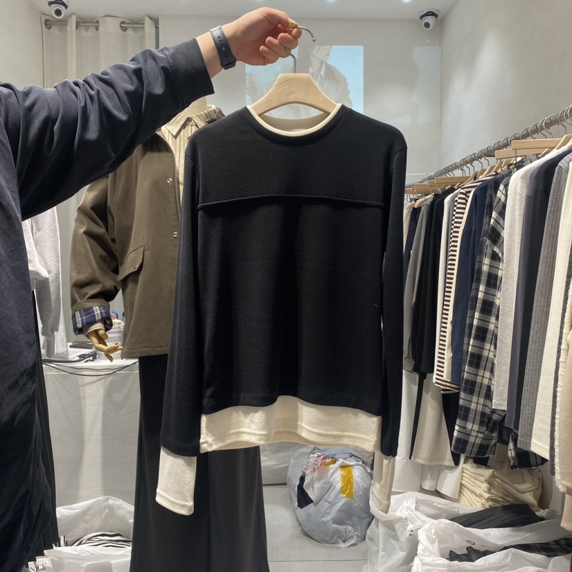 VENICE直郵韓國代購女裝新款人氣24秋冬職業真品推薦長袖T恤VENICE長袖T恤圖色2