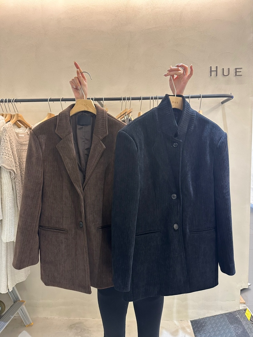 HUE韓國直郵東大門實拍女裝新品熱賣推薦職業24秋冬休閑夾克ERIA/HUE夾克