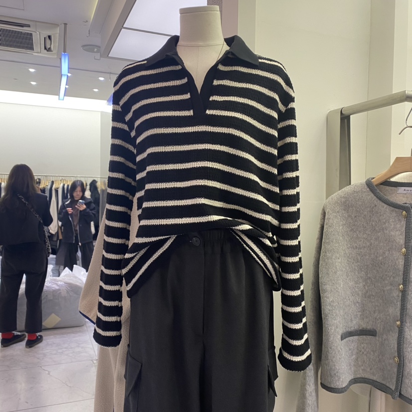 AMON韓國直郵女裝新品熱賣休閑人氣真品職業推薦時尚長袖T恤AMON長袖T恤