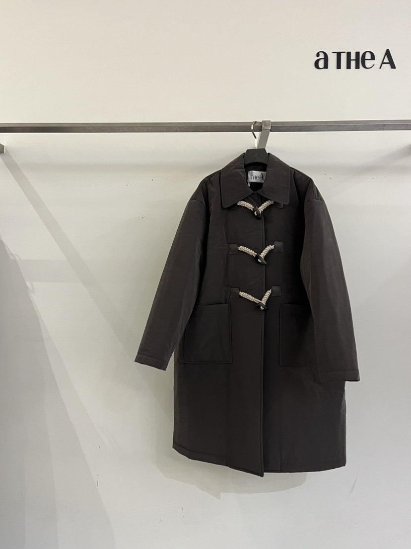 aTHeA韓國直郵東大門實拍女裝新品熱賣24秋冬推薦長款棉服ATHEA長款棉服