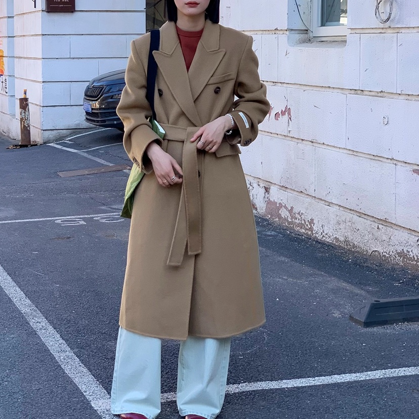 BANI BLUBH直郵韓國代購女裝新款24秋冬時尚推薦中長款大衣BANI BLUSH中長款大衣