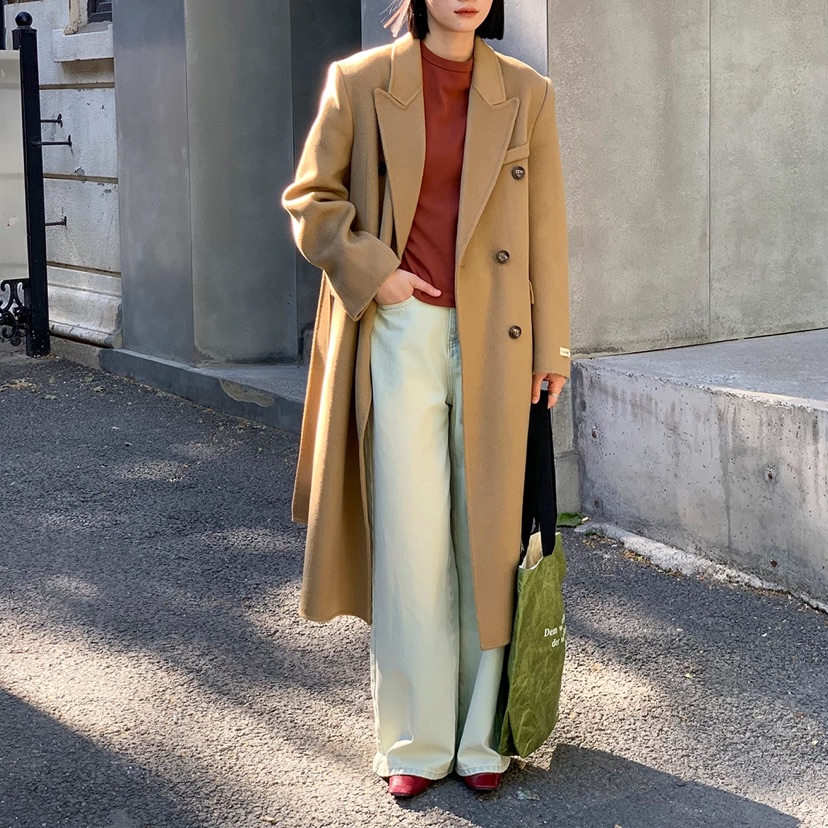 BANI BLUBH直郵韓國代購女裝新款24秋冬時尚推薦中長款大衣BANI BLUSH中長款大衣圖色2