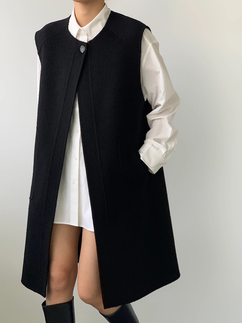 BANI BLUBH韓國直郵東大門代購女裝新品人氣休閑中長款大衣BANI BLUSH中長款大衣